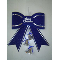 Blue/ Silver Christmas Bow w/3 Bells (18 Cmx20 Cm)